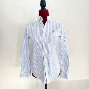 Polo Ralph Lauren Slim Fit Logo Embroidered Oxford Shirt Size XS
